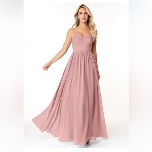 Azazie Lisbon “Dusty Rose” Maxi Dress (custom size)